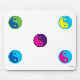 pop art ying yang mousepad