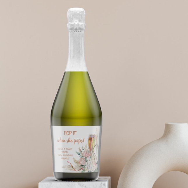 Pop Chá de fraldas Boho Pampas Amostra (Criador carregado)