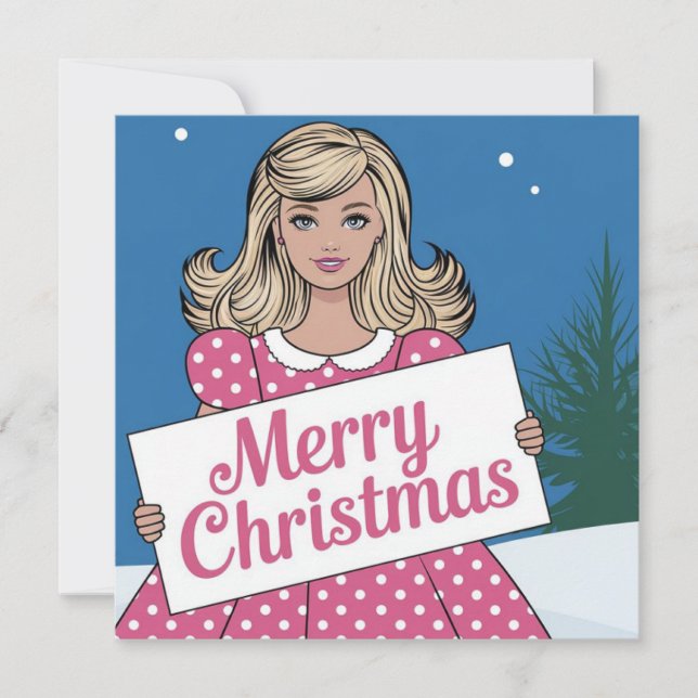 Pop cor-de-rosa Feliz Natal (Frente)