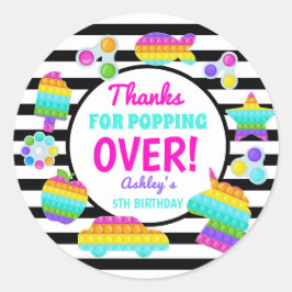 Pop de Aniversário, pop sobre adesivo