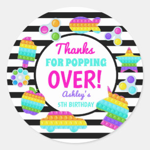 Pop de Aniversário, pop sobre adesivo