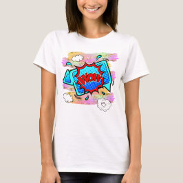 Pop de Arte com Estilo em Quadrinhos T-Shirt Verme