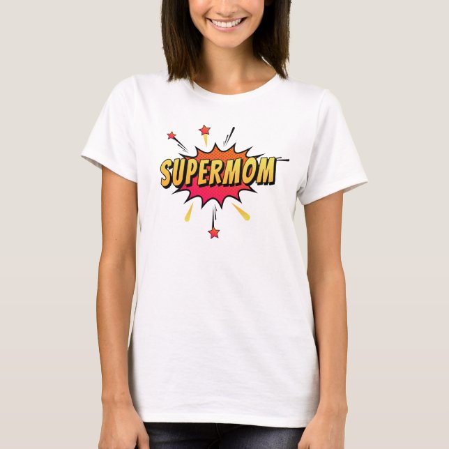 Pop de Arte da Super-Mãe Retrópica| T-Shirt (Frente)