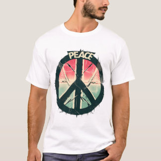 Pop de Arte de Rua Sinal de Paz Grafite T-Shirt