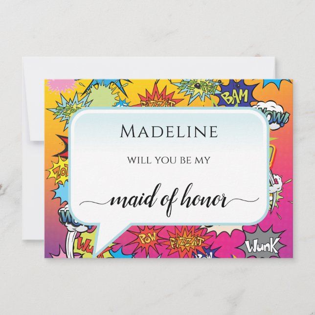 Pop de arte em quadrinhos 💥 Madrinha de casamento (Frente)