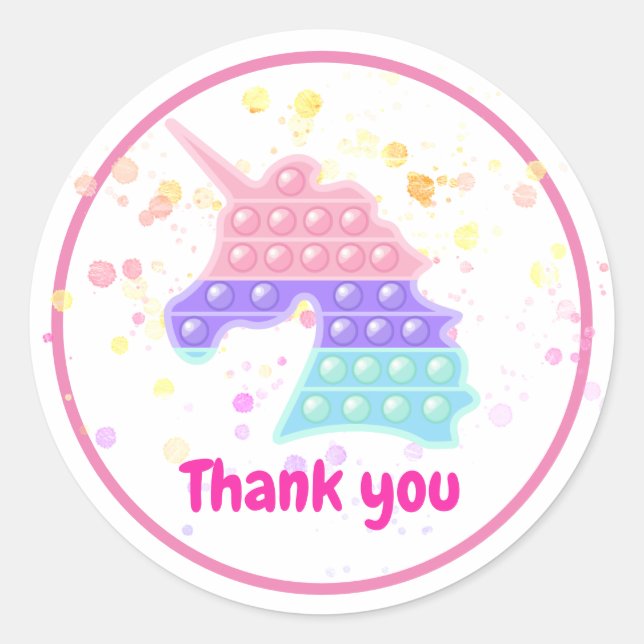 Pop de bolo clássico redondo adesivo (Frente)