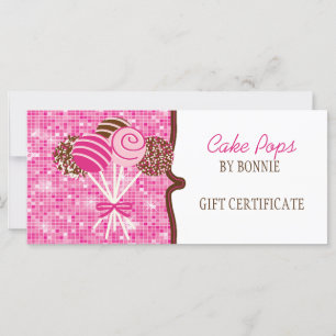 Pop de Bolo Rosa : Certificado de Presente