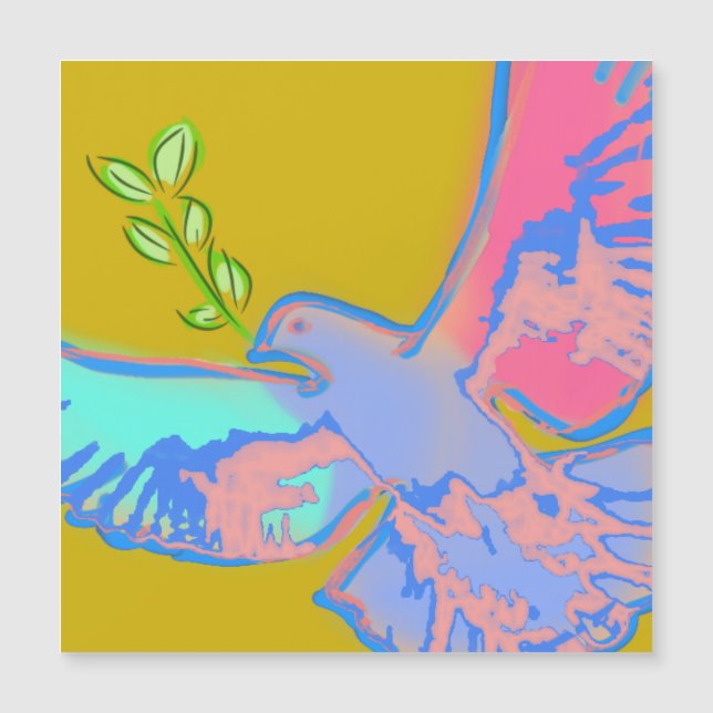 Pop de pomba da paz em amarelo ocre (Frente)