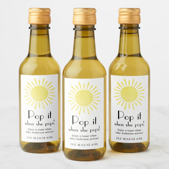 Pop de sol quando ela Pop no laboratório de vinho (Garrafas)