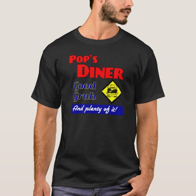 Pop Diner Kitchen Dizendo T-Shirt (Frente)