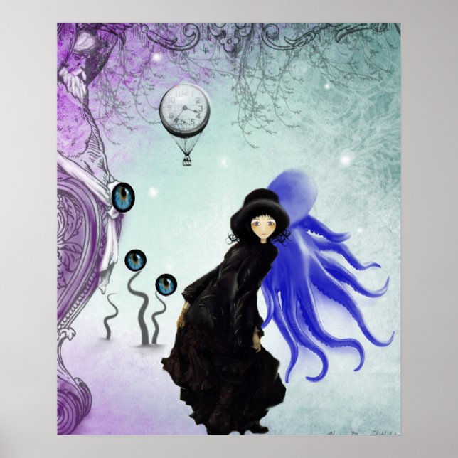 Pop do Steampunk Surrealismo Poster de Arte - Vend (Frente)