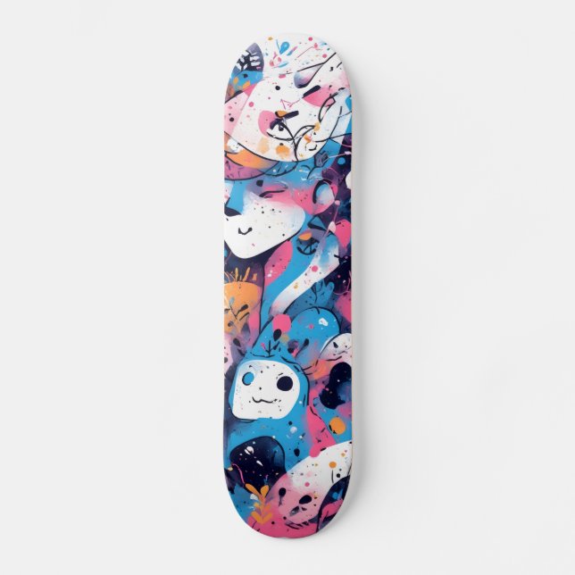 Pop elétrico: skate Neon Pink (Frente)