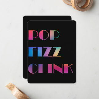 Pop Fizz Clink Cocktails convite
