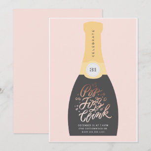 Pop Fizz Clink  Convite de festas Véspera de ano 