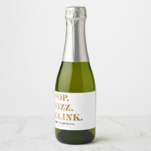 Pop Fizz Clink Mini Rótulos de Garrafa de Vinho Es