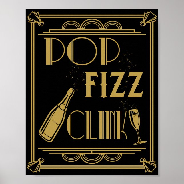 Pop Fizz Clink Party Poster (Frente)