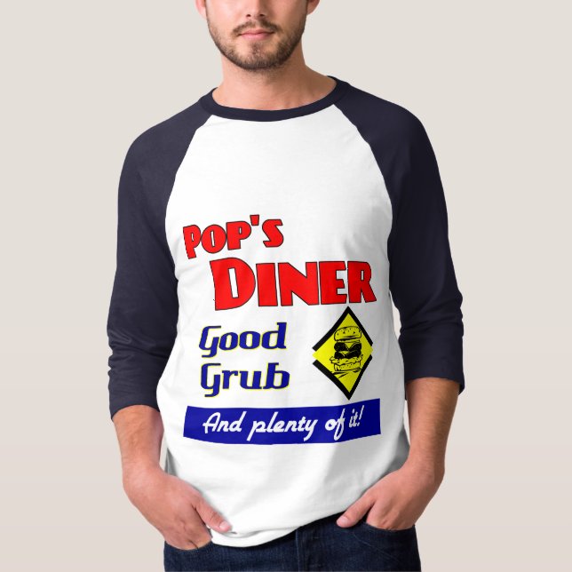 Pop Jantar Bom Grub - Camisa De Arte Retroativa (Frente)