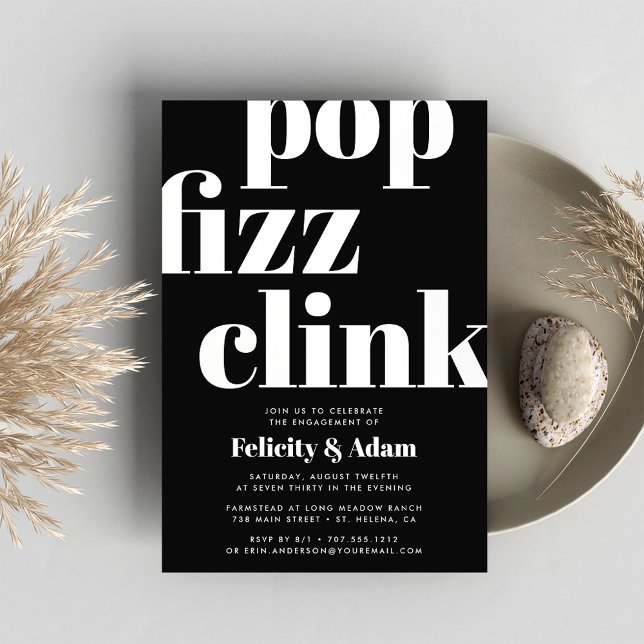 Pop moderno | Convite à Festa de noivado (Criador carregado)