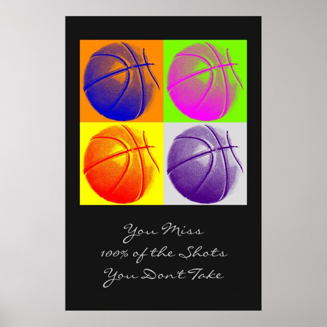 Pop Motivation Quote Basball Poster (Frente)