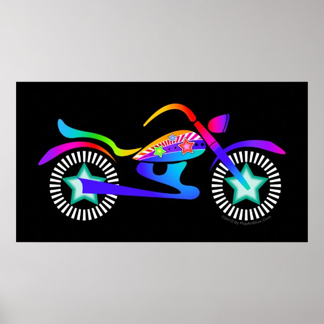 Pop MOTORCICCLE POSTER (Frente)