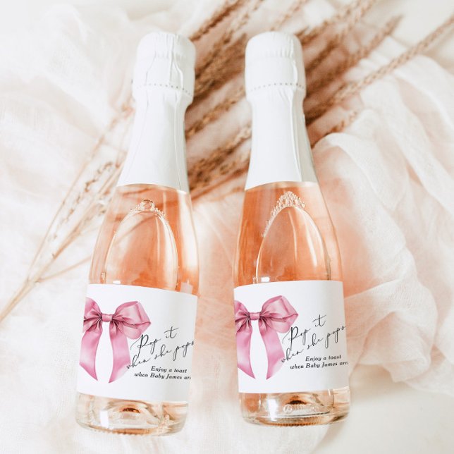 Pop quando ela Pop Chá de fraldas Arco rosa (Criador carregado)