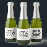 Pop Quando Ela Pop O Favor Do Chá de fraldas<br><div class="desc">Mini Champagne Pop Quando Pop Etiqueta para a festa do Chá de fraldas. Etiqueta de Campeão Editável. Esta é uma modelo,  você pode personalizar a design,  mudar o texto como quiser!</div>