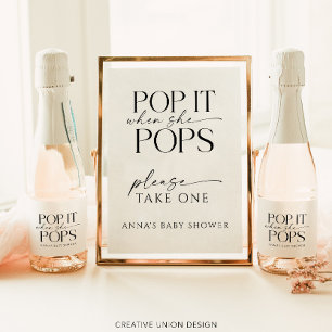 Pop Quando Ela Pop O Favor Personalizado Do Chá de