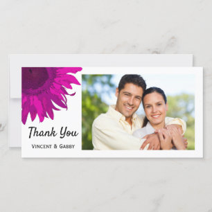 Pop, Rosa, Girassol, Obrigado, Cartão com fotos