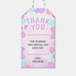 Pop sobre a etiqueta do presente da bolha