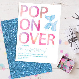 Pop Sobre O Balão - Convite Para Aniversário