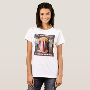 Popcorn Anyone Mulheres Camiseta Branca
