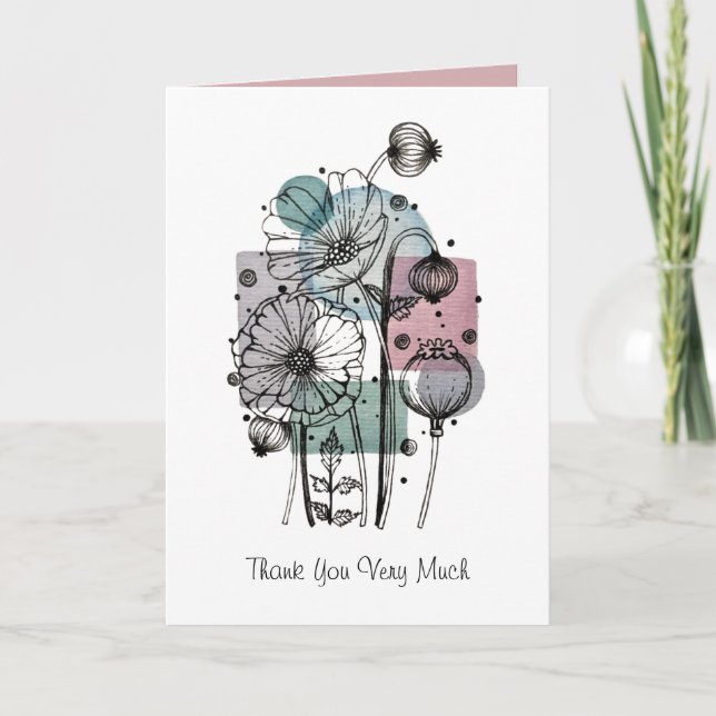 Pópias Em Tinta E Cartão De Água (Frente)