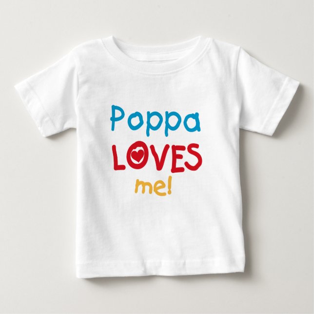 Poppa me ama T-shirts e presentes (Frente)