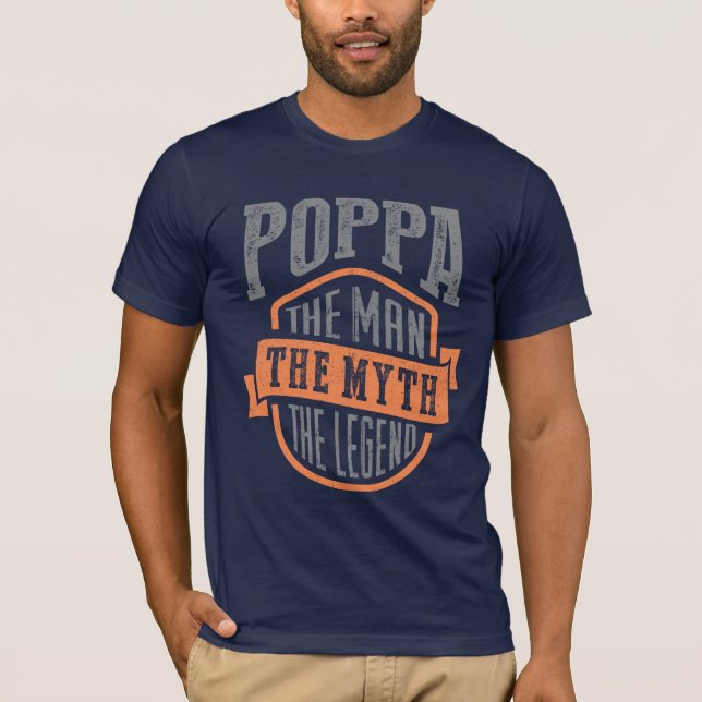 Poppa. O Mito. T-shirts de pai (Frente)