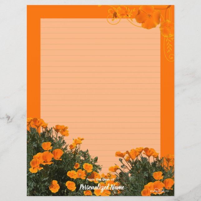 Poppies da Califórnia ligados (Frente)