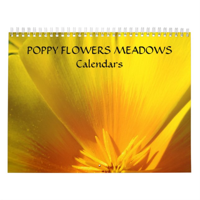 Poppies FLOWERS MEADOWS Calendário Dotações Feriad (Capa)