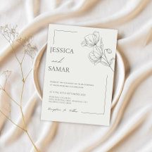 Poppies no Convite para Casamento de Sangue