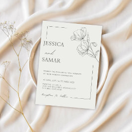 Poppies no Convite para Casamento de Sangue