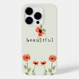 Poppies Orange Watercolor Floral Com Nome