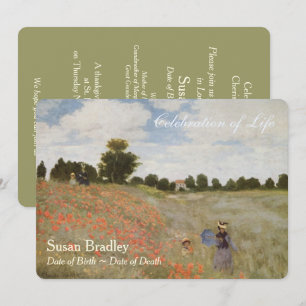 Poppies por Monet Celebração do Convite à Vida