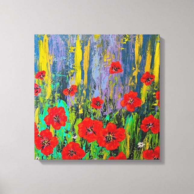 Poppies Stretch Canvas Impressão (Frente)