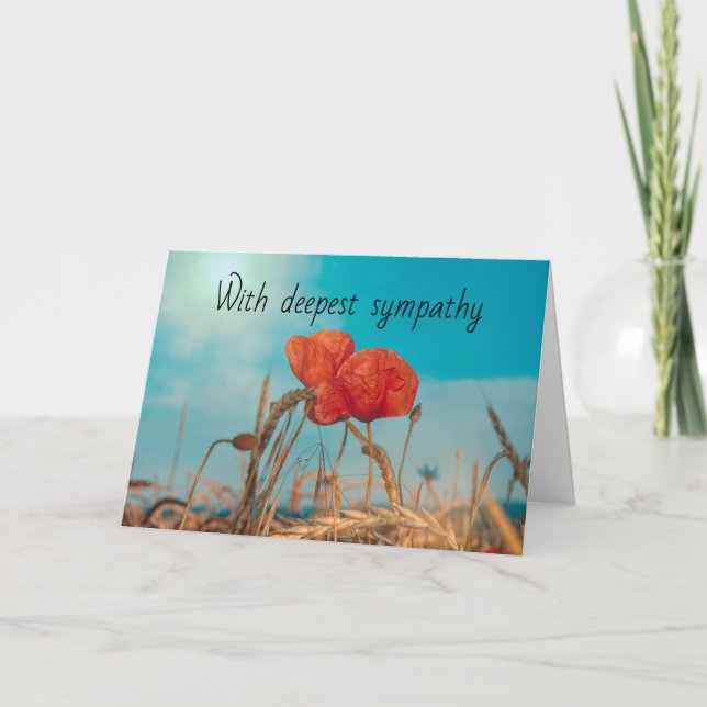 Poppy    - Com um cartão de solidariedade profunda (Frente)