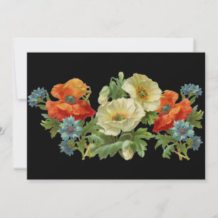 Poppy e Cornflower Convites Florais Personalizados