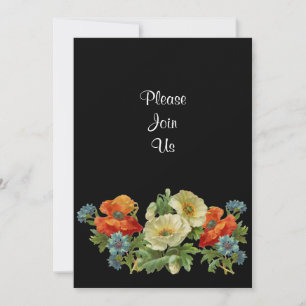 Poppy e Cornflower Convites Florais Personalizados