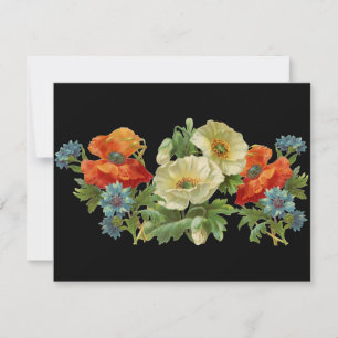 Poppy e Cornflower Convites Florais Personalizados