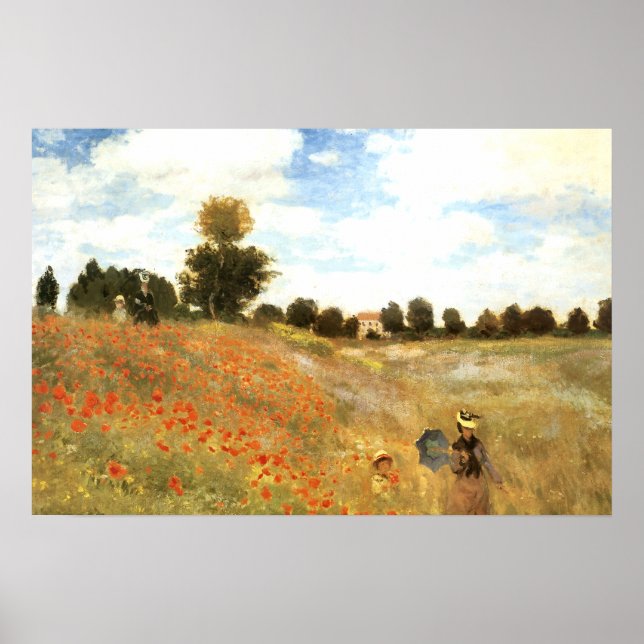 Poppyfield at Argenteuil, Monet Poster (Frente)