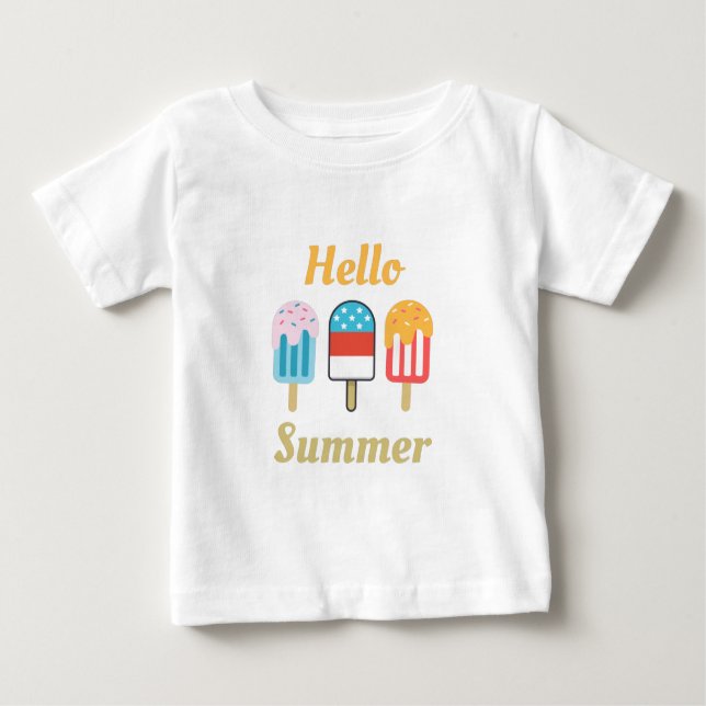 Popsicle Hello Summer T-Shirt (Frente)
