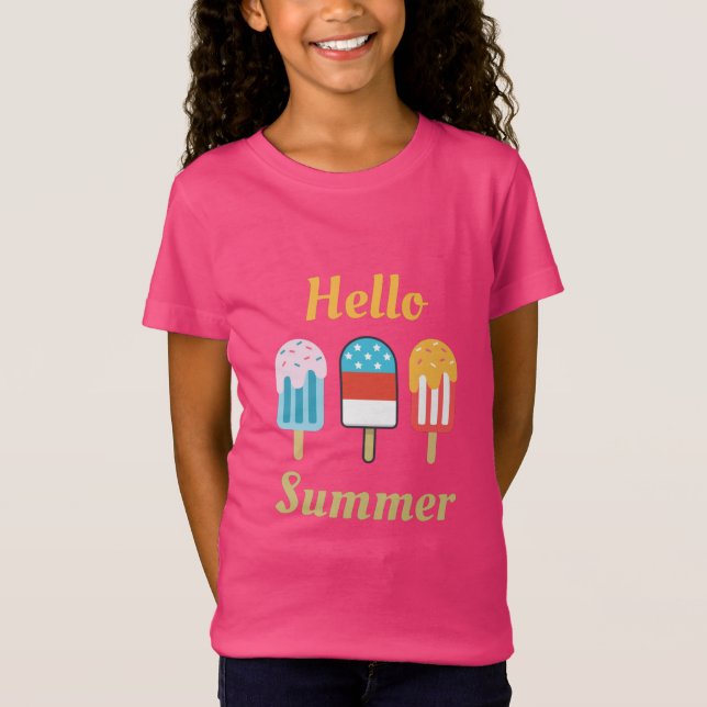Popsicle Hello Summer T-Shirt (Frente)
