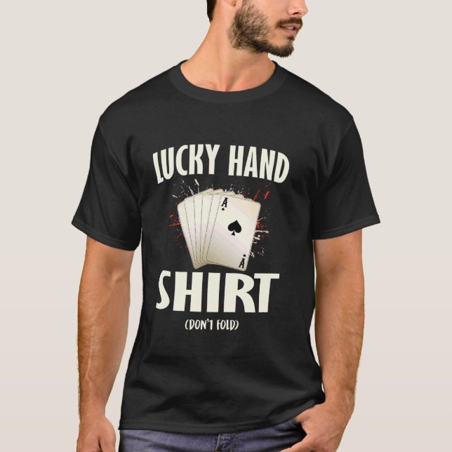 Pôquer Jogador SORTE CAMISA DE MÃO NÃO DOBRE ENGRA (Frente)