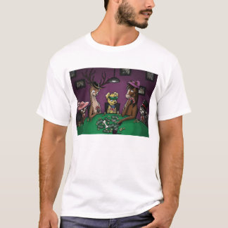 Póquer que joga a camisa dos animais
